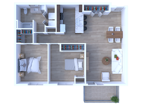 2 Bedroom Floorplan